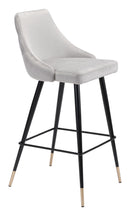 Zuo Modern Piccolo Barstool in Pink/Gray/Green