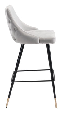 Zuo Modern Piccolo Barstool in Pink/Gray/Green