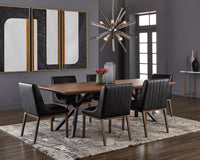 Sunpan Halden Dining Chair - Beige Linen/Bravo Cream/Bravo Metal/Vintage Black/Vintage Blue/Vintage Cognac-Set of Two