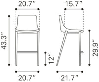 Zuo Modern Magnus Barstool - Set of 2