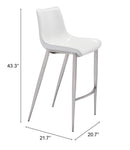Zuo Modern Magnus Barstool - Set of 2