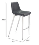 Zuo Modern Magnus Barstool - Set of 2