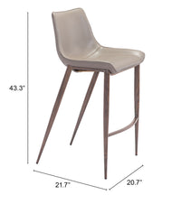Zuo Modern Magnus Barstool - Set of 2
