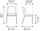Zuo Modern Ace Dining Chair - Set of 2