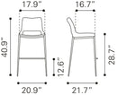Zuo Modern Ace Barstool - Set of 2