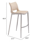 Zuo Modern Ace Barstool - Set of 2