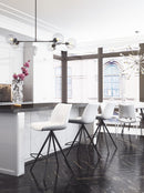 Zuo Modern Aki Counter Stool in Black/White and Black - Set of 2