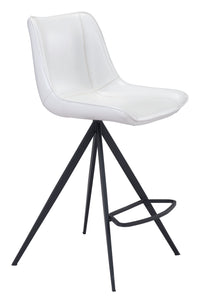 Zuo Modern Aki Counter Stool in Black/White and Black - Set of 2