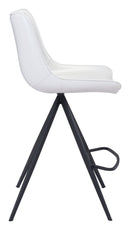 Zuo Modern Aki Counter Stool in Black/White and Black - Set of 2