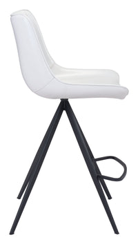 Zuo Modern Aki Counter Stool in Black/White and Black - Set of 2