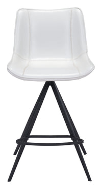 Zuo Modern Aki Counter Stool in Black/White and Black - Set of 2
