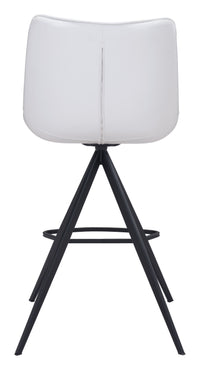 Zuo Modern Aki Counter Stool in Black/White and Black - Set of 2