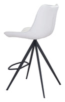 Zuo Modern Aki Counter Stool in Black/White and Black - Set of 2