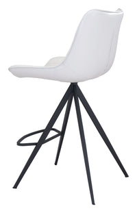 Zuo Modern Aki Counter Stool in Black/White and Black - Set of 2