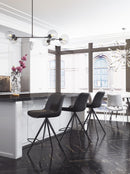 Zuo Modern Aki Counter Stool in Black/White and Black - Set of 2