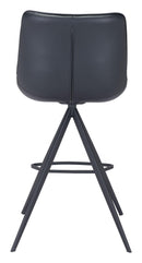 Zuo Modern Aki Counter Stool in Black/White and Black - Set of 2