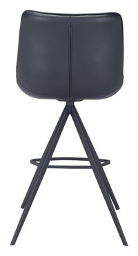 Zuo Modern Aki Counter Stool in Black/White and Black - Set of 2