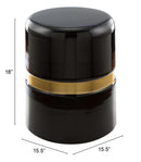 Zuo Modern Density Side Table Black and Gold