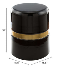 Zuo Modern Density Side Table Black and Gold