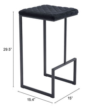 Zuo Modern Element Barstool in Black/Gray