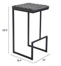 Zuo Modern Element Barstool in Black/Gray