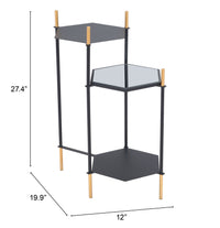 Zuo Modern William Side Table Black and Gold