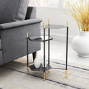 Zuo Modern William Side Table Black and Gold