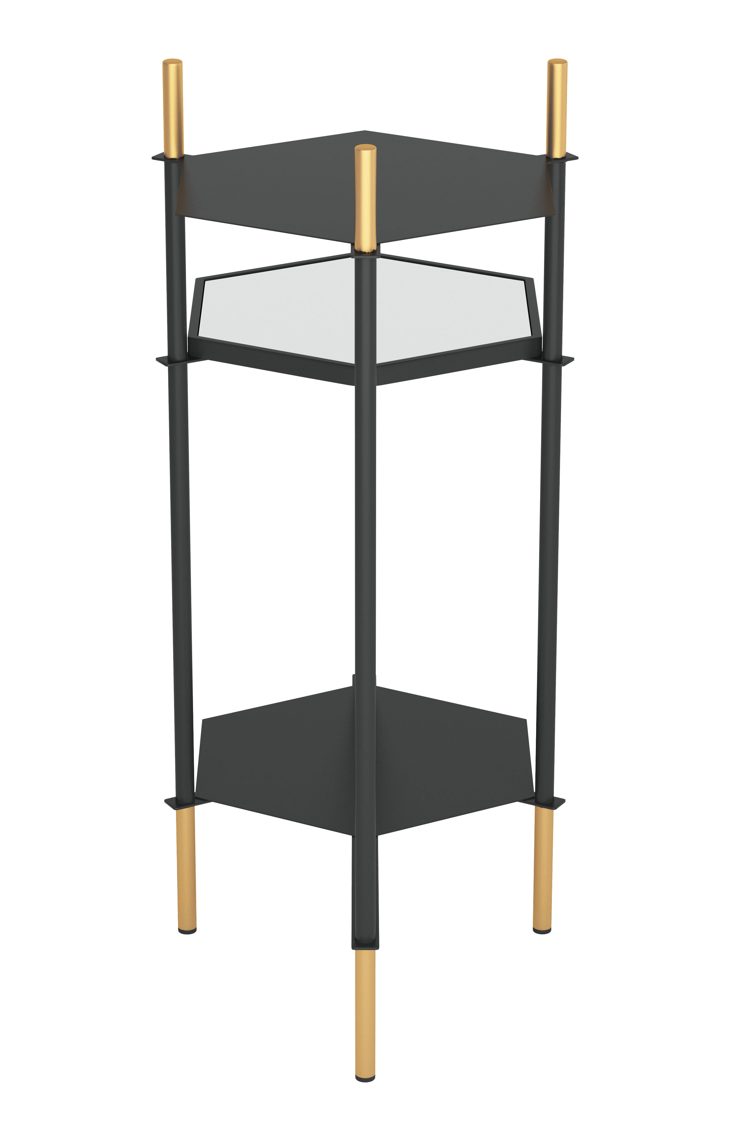 Zuo Modern William Side Table Black and Gold