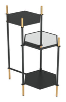 Zuo Modern William Side Table Black and Gold