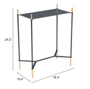 Zuo Modern Austin Side Table Black and Gold