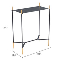 Zuo Modern Austin Side Table Black and Gold