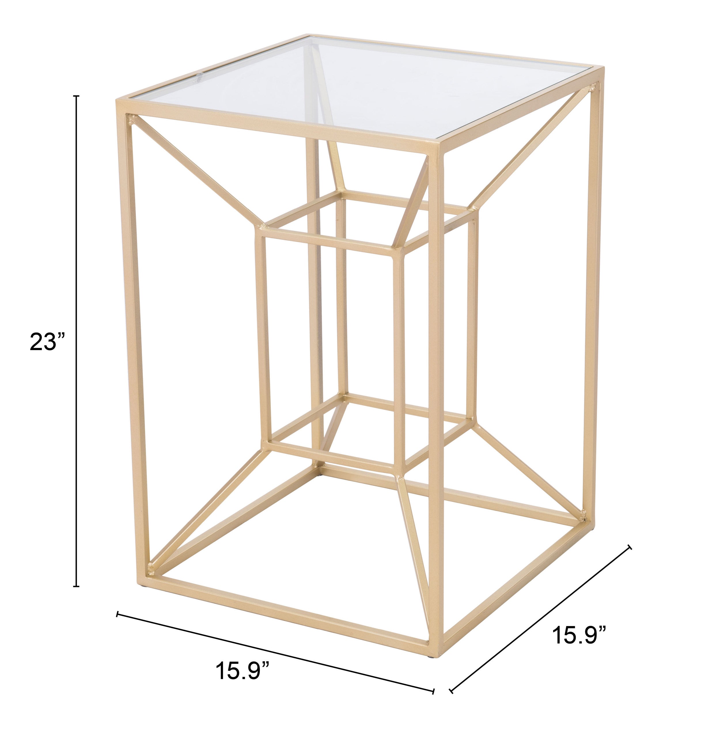 Zuo Modern Canyon Side Table Gold
