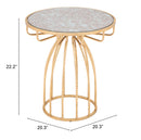 Zuo Modern Silo Side Table Gold
