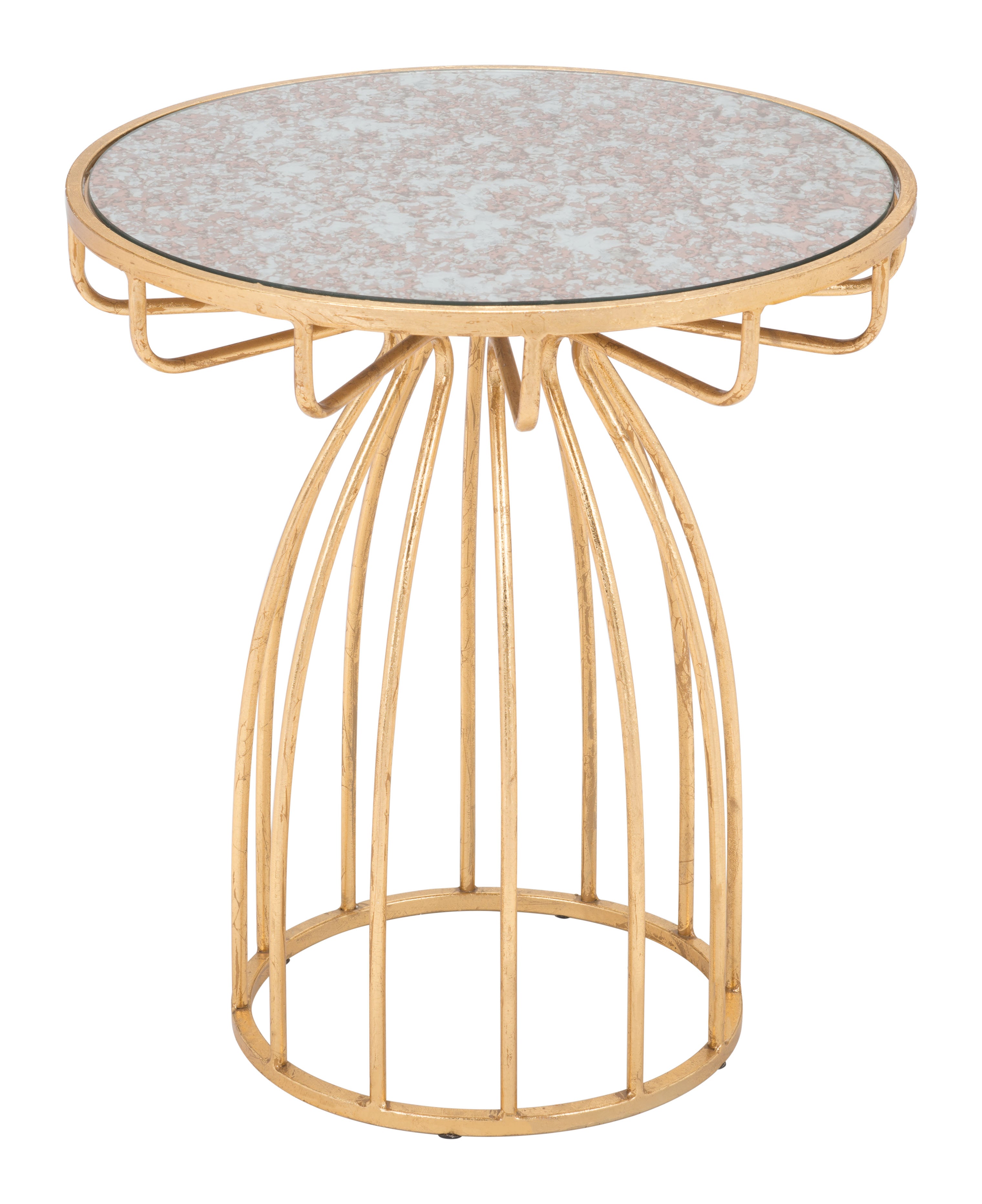 Zuo Modern Silo Side Table Gold