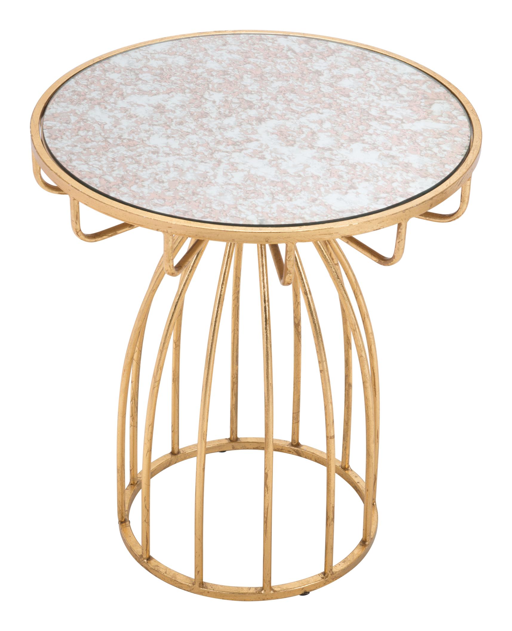 Zuo Modern Silo Side Table Gold