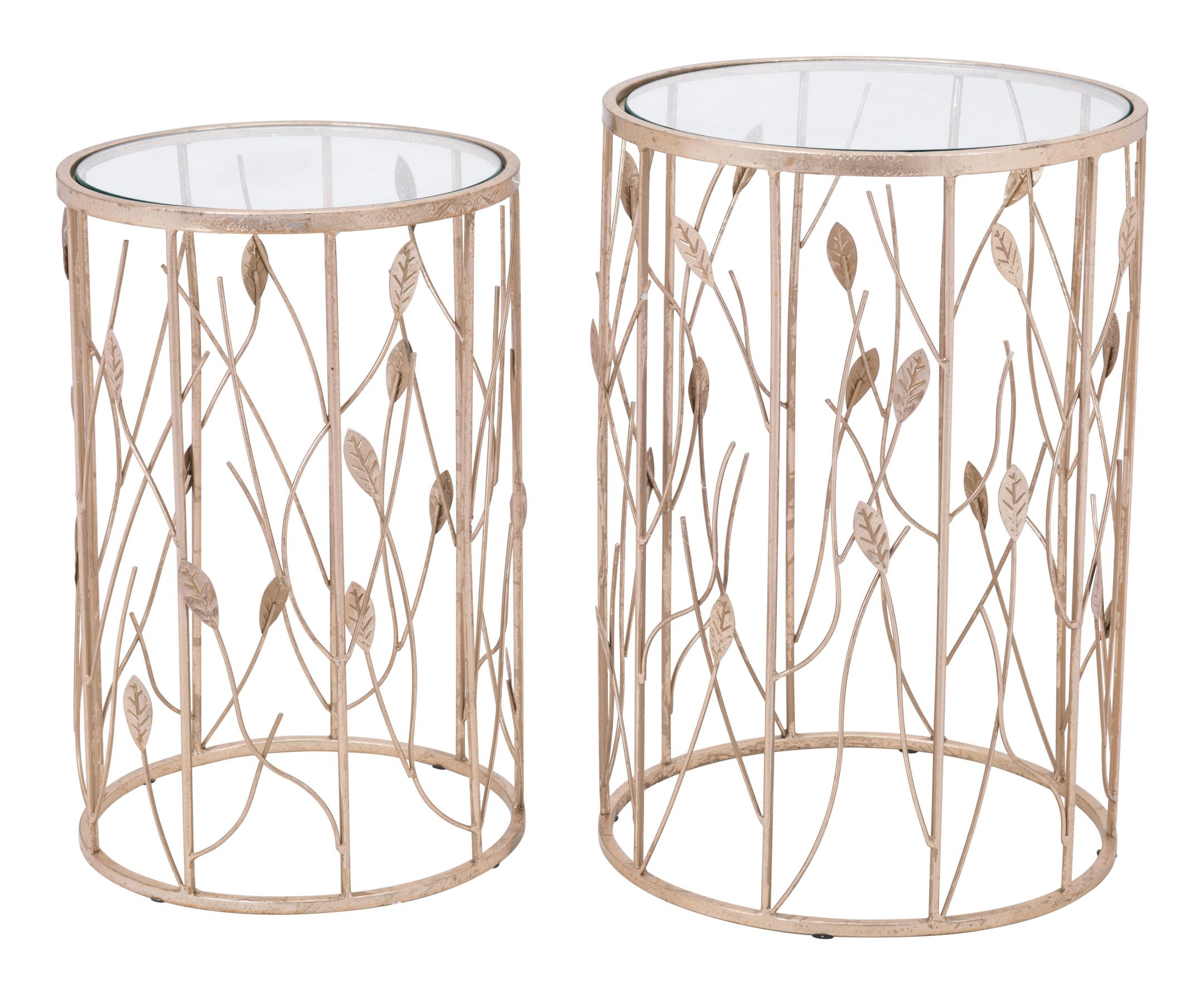 Zuo Modern Sage Side Table Set Gold - Set of 2