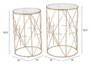 Zuo Modern Hadrian Side Table Set in Gold - Set of 2