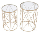 Zuo Modern Hadrian Side Table Set in Gold - Set of 2