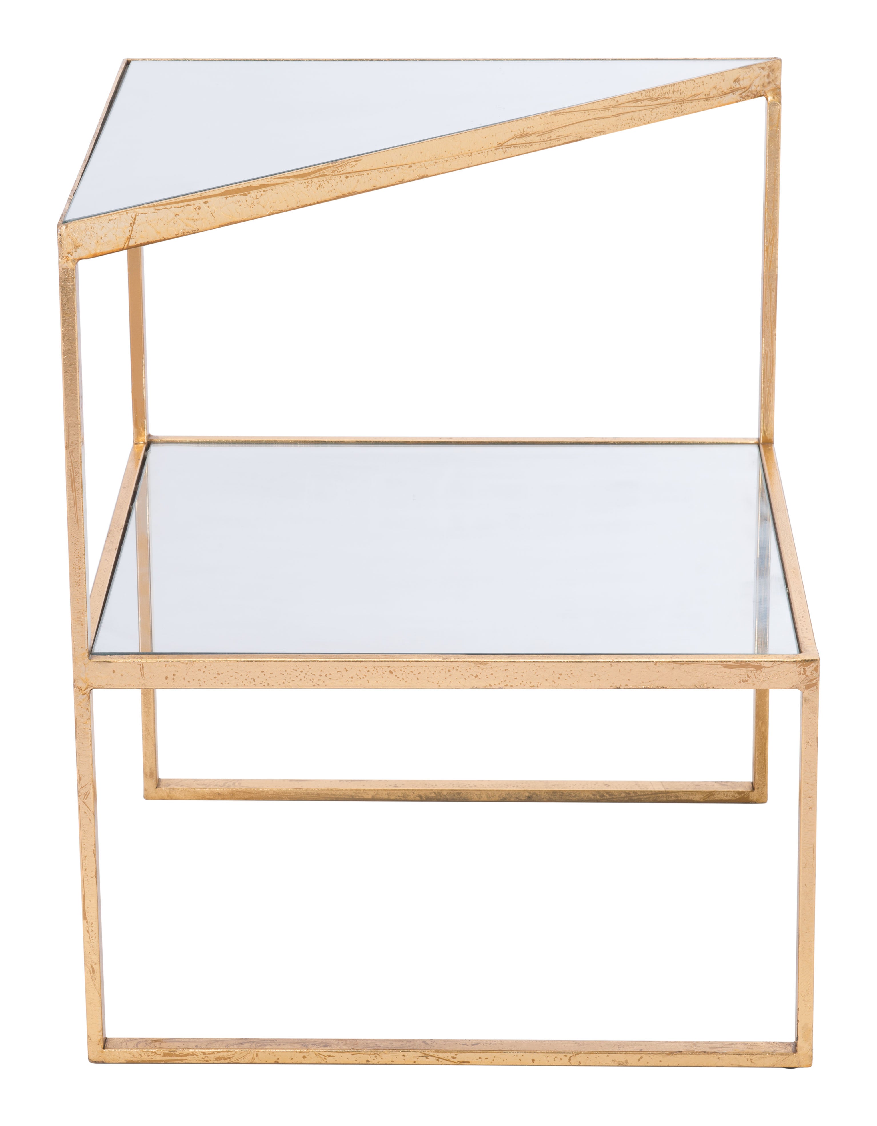 Zuo Modern Planes Side Table Gold