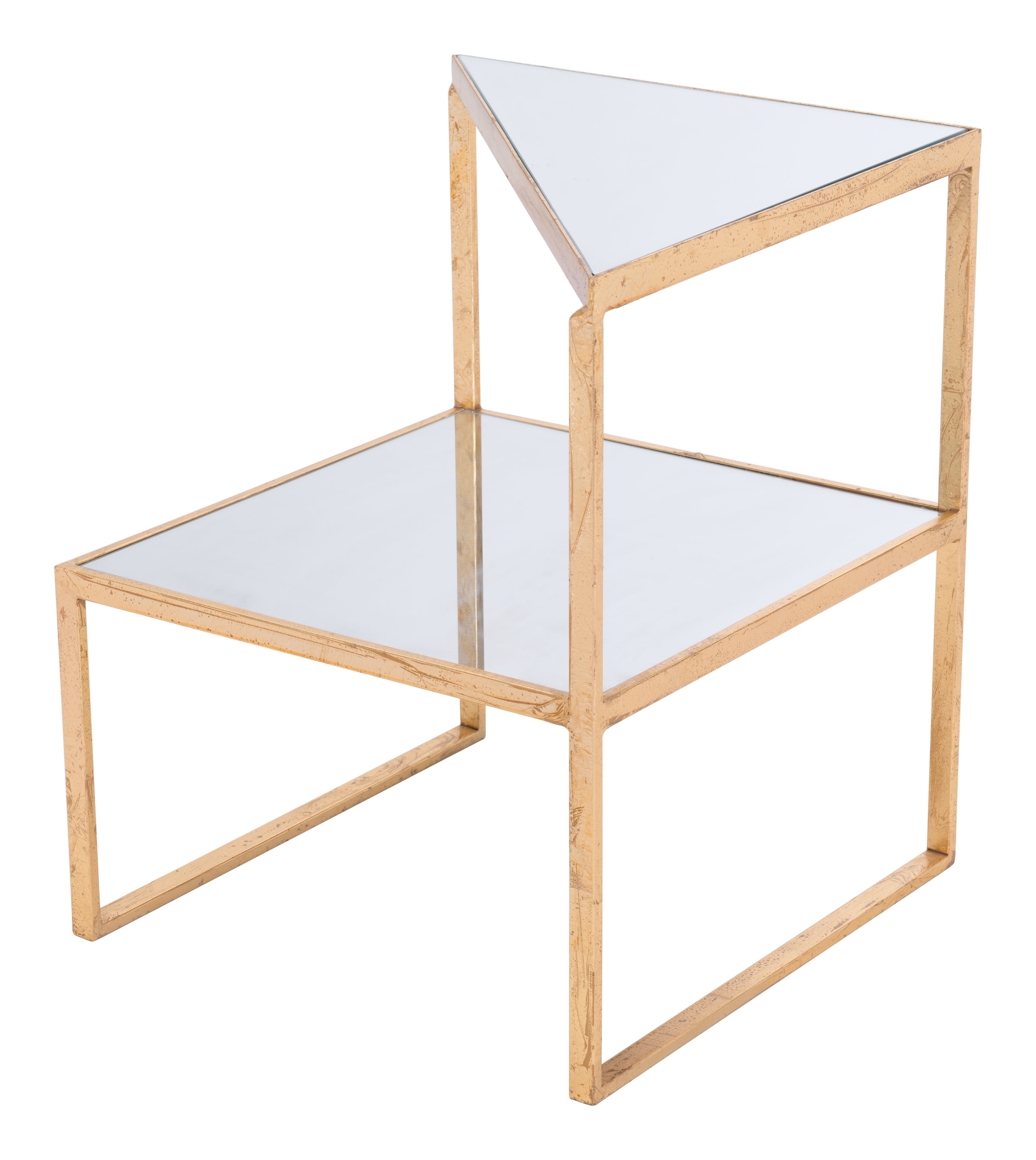 Zuo Modern Planes Side Table Gold