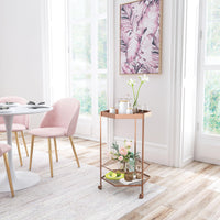 Zuo Modern Hex Bar Cart in Copper