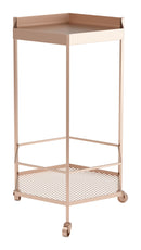 Zuo Modern Hex Bar Cart in Copper