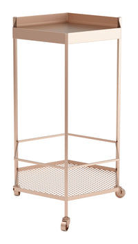 Zuo Modern Hex Bar Cart in Copper