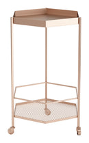 Zuo Modern Hex Bar Cart in Copper