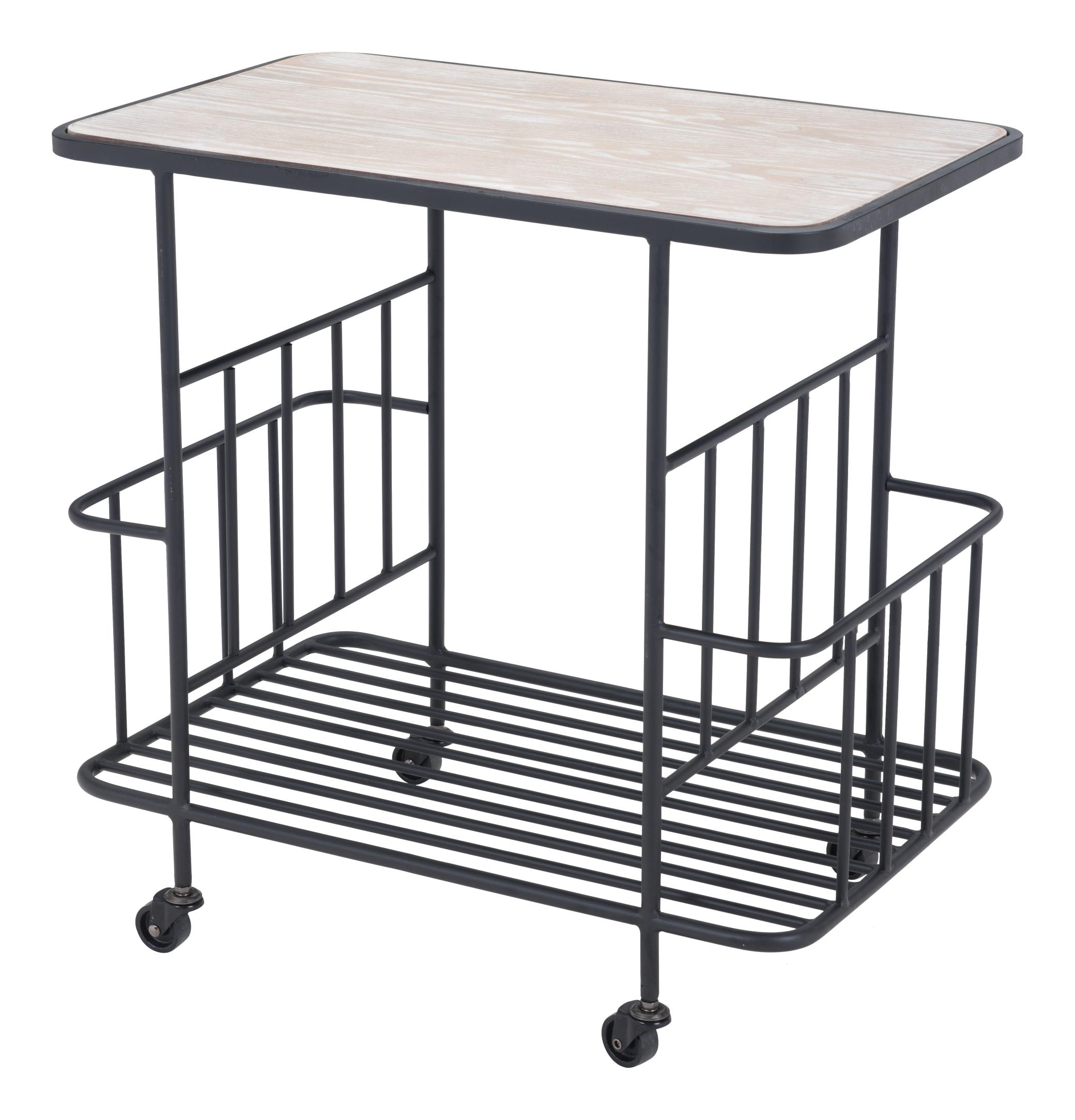 Zuo Modern Argus Bar Cart in Black