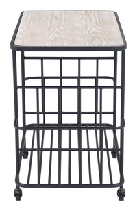 Zuo Modern Argus Bar Cart in Black
