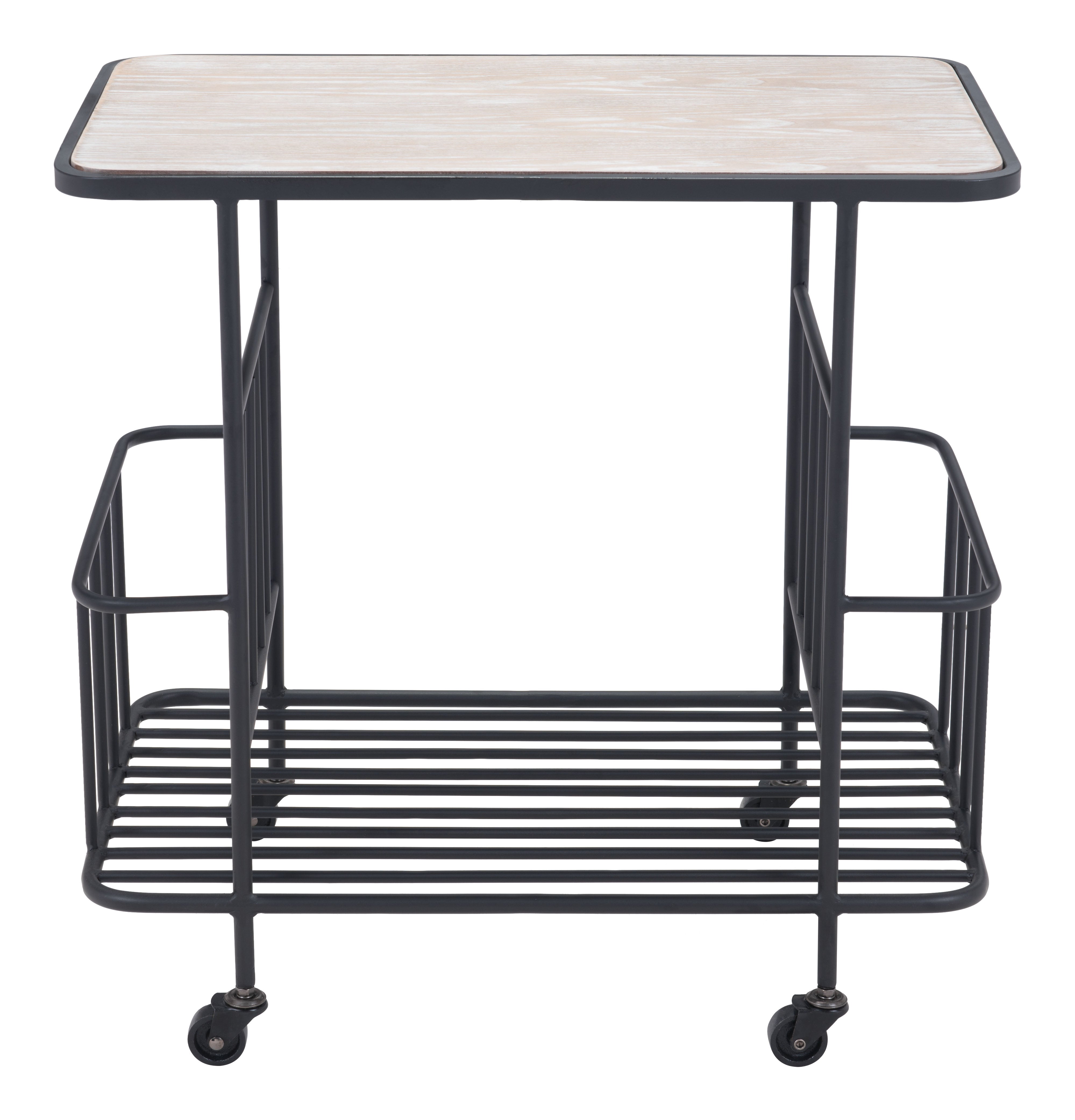 Zuo Modern Argus Bar Cart in Black