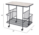 Zuo Modern Argus Bar Cart in Black