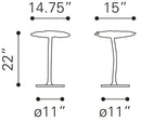 Zuo Modern Lily Side Table Gold