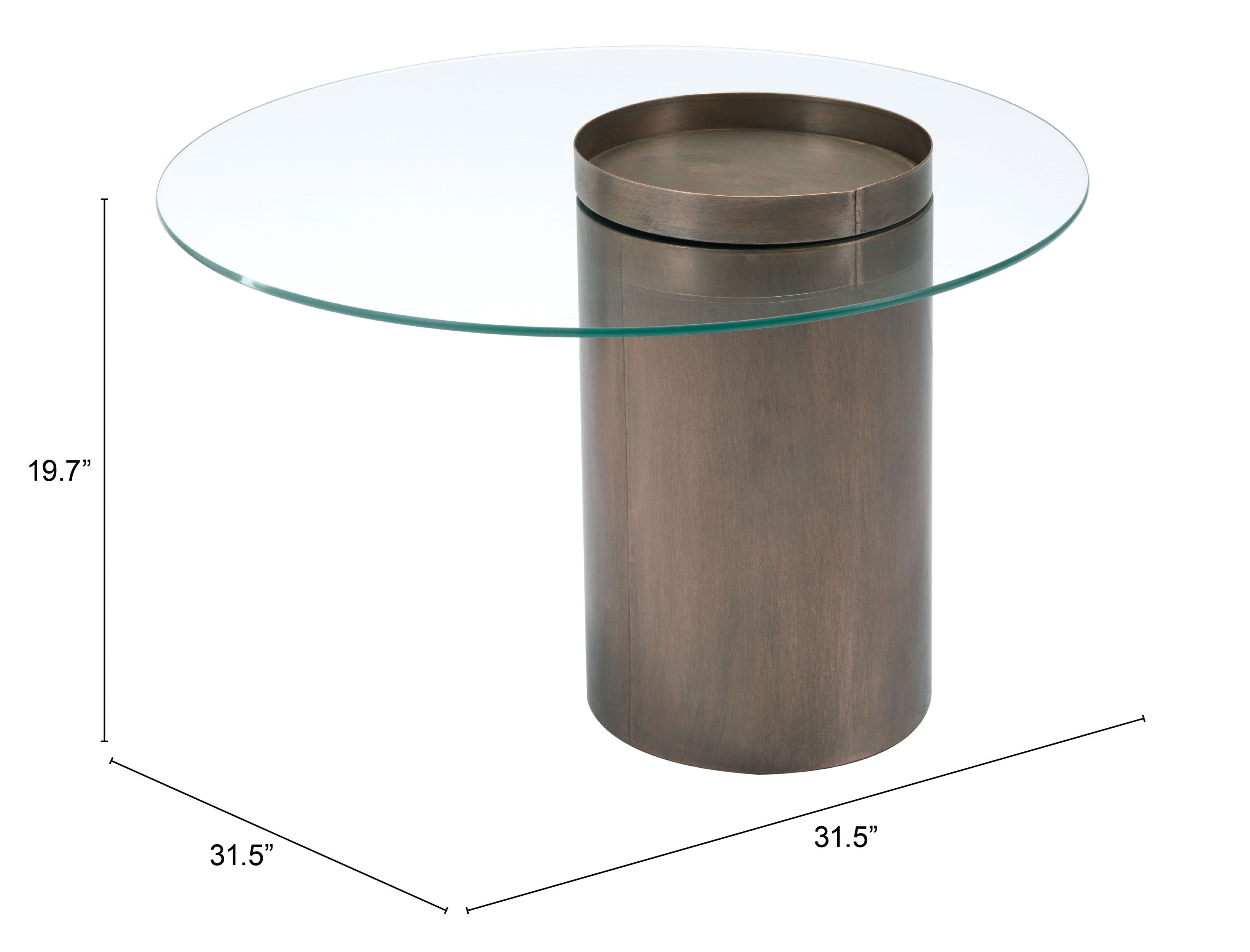 Zuo Modern Emi Coffee Table Antique Bronze